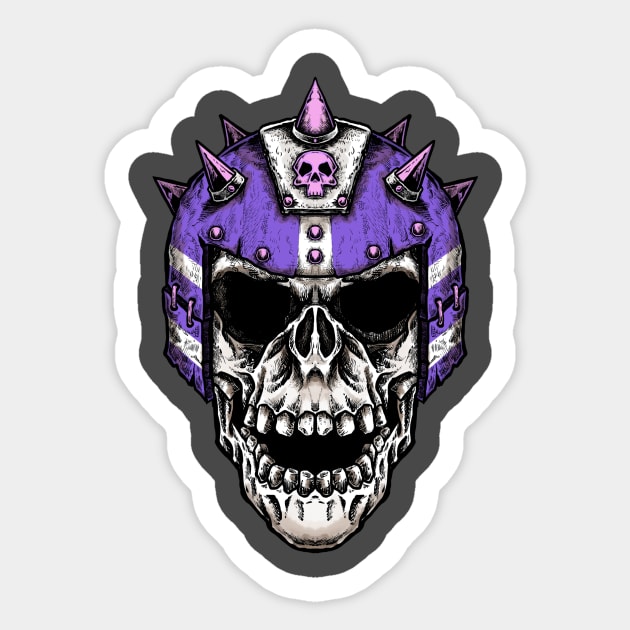 Fantasy Football Skeleton Purple 1 Sticker by Spevna